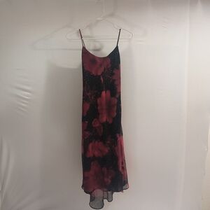 Jessica Women's 6 Red Floral Midi Dress